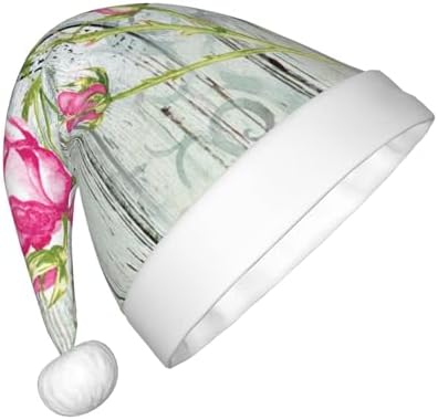 Vintage Wood Santa Hat for Kids Baby Christmas Headwear