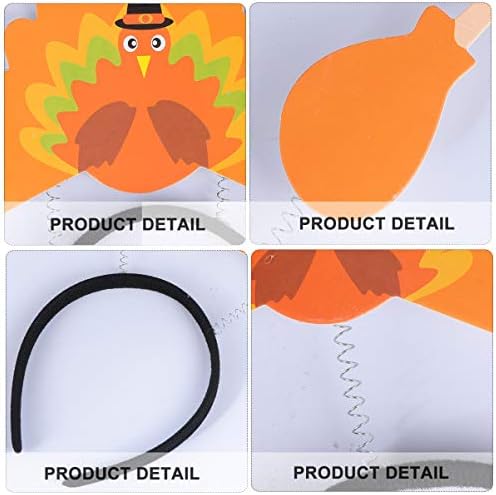 PRETYZOOM Funny Turkey Headband Set