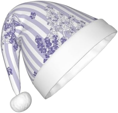 Bouquet and Lavender Flowers Santa Hat for Kids Baby Christmas Headwear