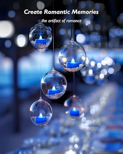 Amagic Blue LED Tea Lights Candles 24 Pack