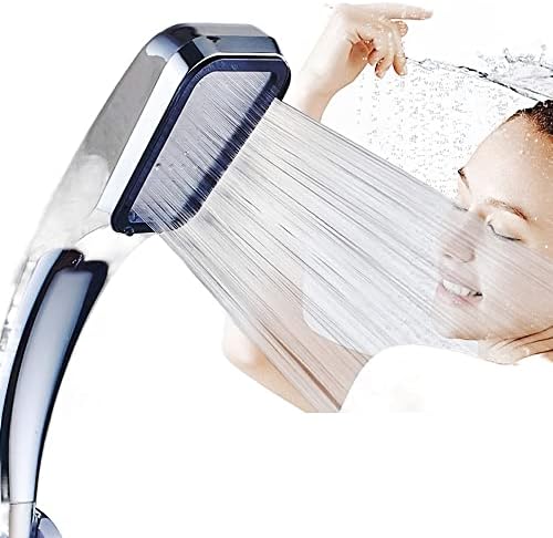 Kteubro 1pc High Pressure Chrome Shower Head Set