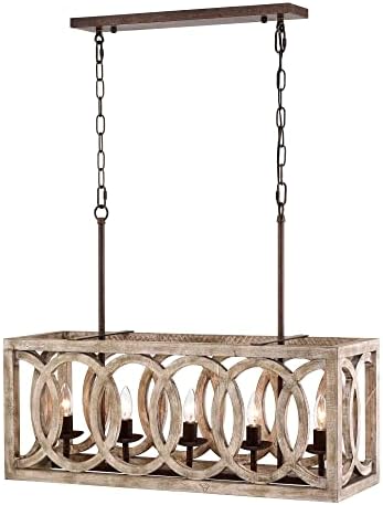 Tiffany Style 5 Light Chandelier with Wood Grain Finish