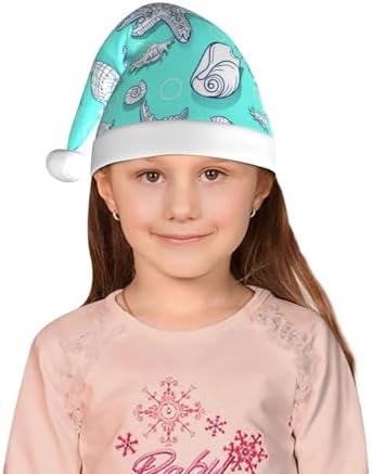 Seashell Starfish Santa Hat for Kids Baby Christmas Party Headwear