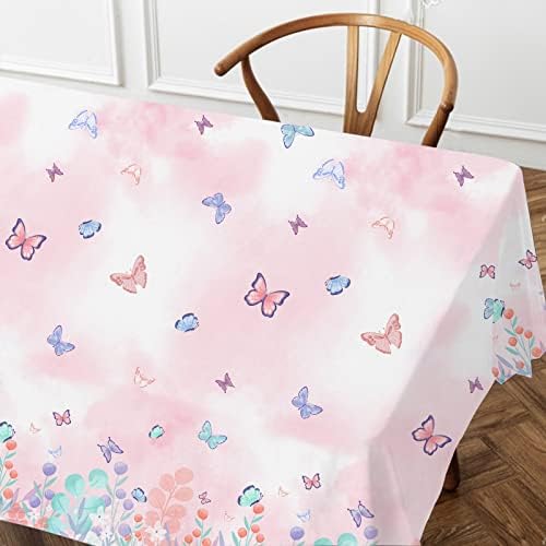 Butterfly Disposable Tablecloth Set of 3 54x108 Inches