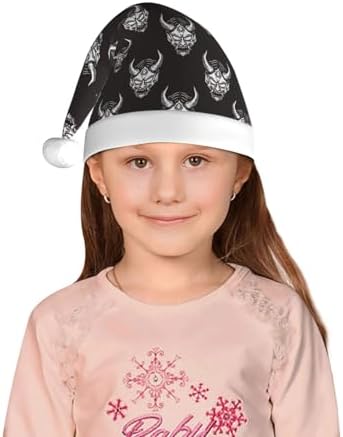 Vintage Devil Mask Santa Hat for Kids