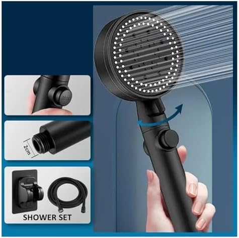 NATTCO 5 Mode Adjustable High Pressure Handheld Showerhead