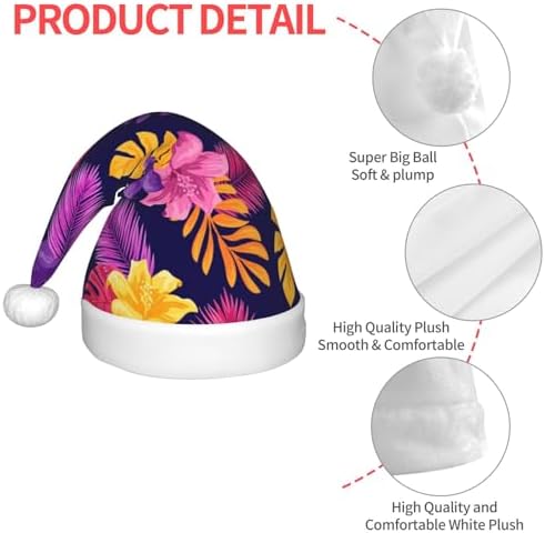 Purple Flower Santa Hat for Kids Christmas Party Hat