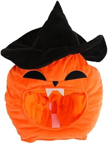 LOGOFUN Halloween Pumpkin Witch Plush Hat