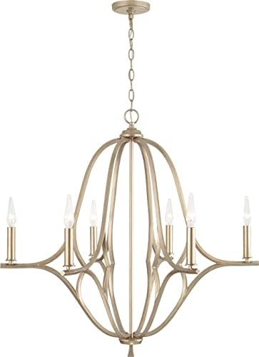 Capital Lighting 450061BS Claire Traditional Chandelier 6 Light
