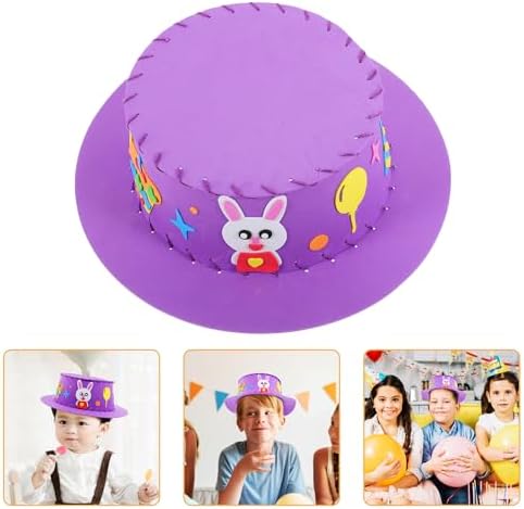 LUOZZY 4 Pack DIY EVA Hat Kits for Kids