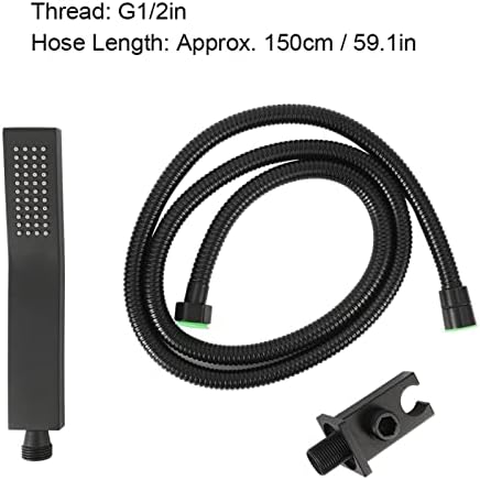 G12in Pressurized Handheld Shower Head with Silicwater Outlet and Insulated Liner
