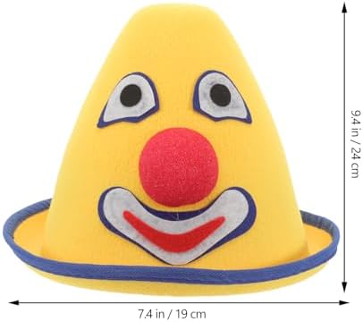 LOGOFUN Plush Clown Costume Hat for Halloween Party