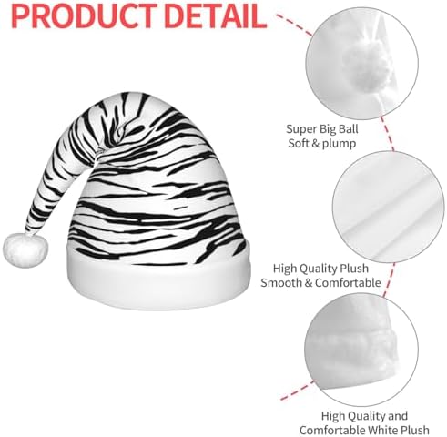 Wavy Lines Stripes Santa Hat for Kids Baby Christmas Hat