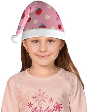 Strawberry Ladybugs Santa Hat for Kids Baby Christmas Hat