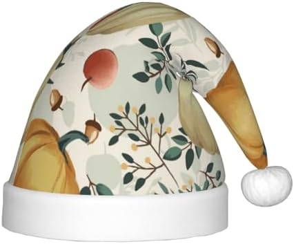 Autumn Pumpkins Leaves Apples Santa Hat for Kids Baby Christmas Headwear