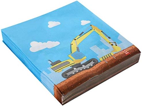 Construction Birthday Plates Set 97 Pieces Serves 24 Guests