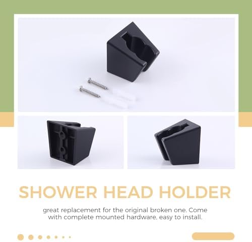 Hand Held Shower Bracket with Two Slots Matte Black