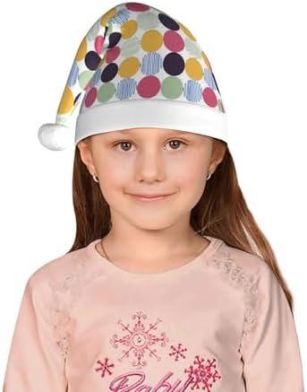 Polka Dot Santa Hat for Kids Christmas Party
