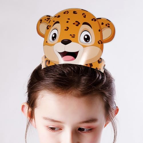 LUOZZY 24pcs Animal Party Hats for Kids