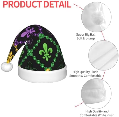 Mardi Gras Santa Hat for Kids Christmas Party Headwear