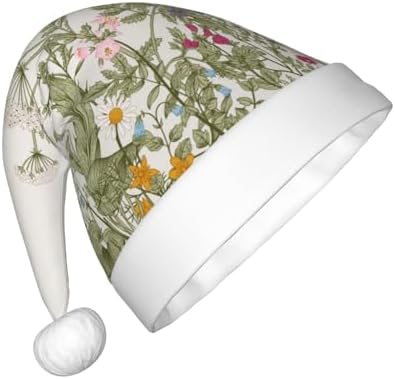 Kids Christmas Santa Hat with Wildflowers and Herbs