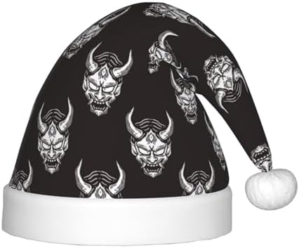 Vintage Devil Mask Santa Hat for Kids