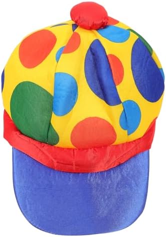 LOGOFUN Plush Clown Halloween Crown Hat for Adults Teens
