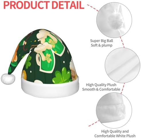 St Patricks Day 10 Santa Hats for Kids Christmas Party Headwear