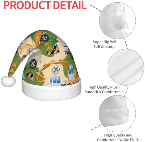 Construction Machinery Santa Hat for Kids Christmas Headwear