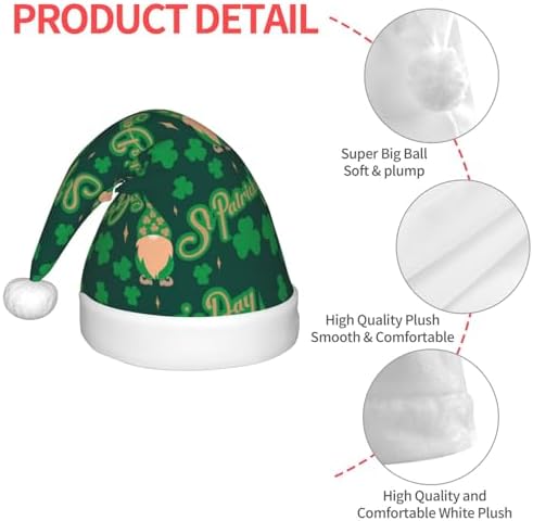 St Patricks Day Santa Hat for Kids Baby Christmas Headwear
