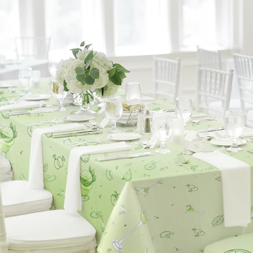 3Pcs Martini Tablecloth 54 x 108 Inch Plastic Cover for Party