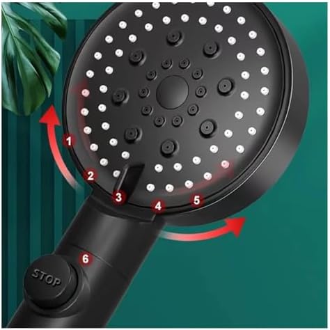 NATTCO High Pressure Handheld Shower Head With Hose Detachable 6 Spray Nozzle