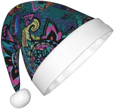 Oriental Paisley Santa Hat for Kids Christmas Party