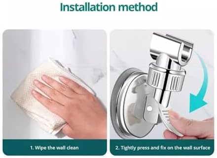 Adjustable Handheld Shower Head with Suction Cup Mount