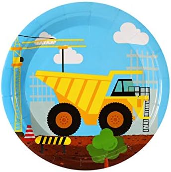 Construction Birthday Plates Set 97 Pieces Serves 24 Guests