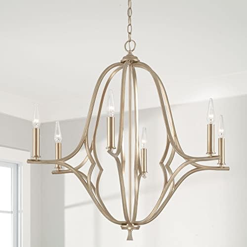 Capital Lighting 450061BS Claire Traditional Chandelier 6 Light