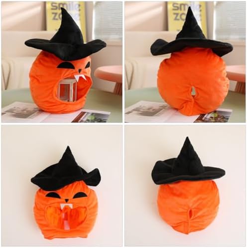 LOGOFUN Halloween Pumpkin Witch Plush Hat