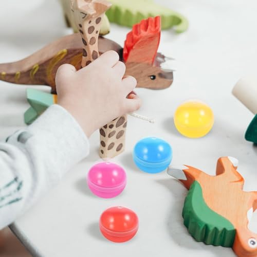 50Pcs Fillable Plastic Capsules for Gumball Machines Assorted Colors