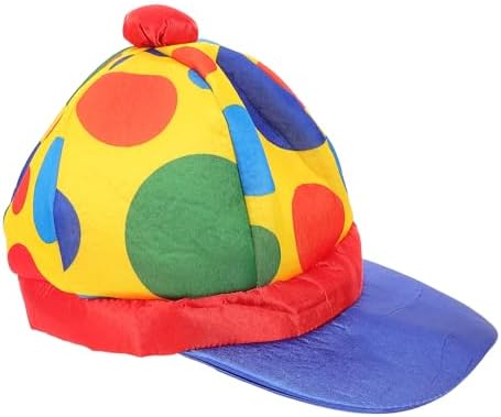 LOGOFUN Plush Clown Halloween Crown Hat for Adults Teens