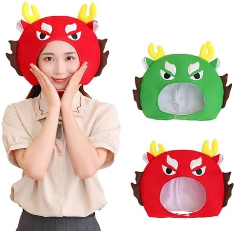 New Year Chinese Dragon Plush Head Cover for Costume Parties