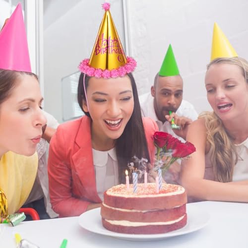 LUOZZY 8pcs Birthday Caps for Kids Girls