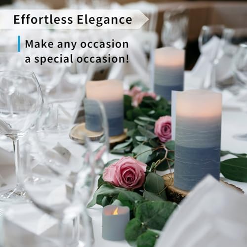 FURORA LIGHTING Blue Ombre Flameless Candles with Remote Timer