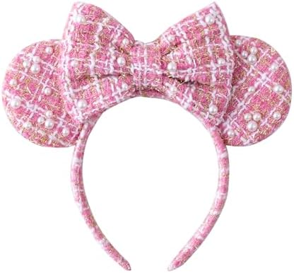 KARETT Sequins Mouse Ears Headband With Glitter Bow