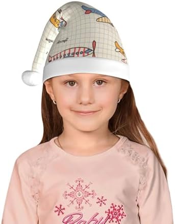 Striped Vintage Santa Hat for Kids Christmas Party Headwear