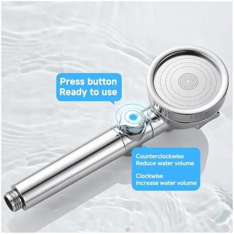 NATTCO High Pressure Variable Flow Handheld Shower Head Filter