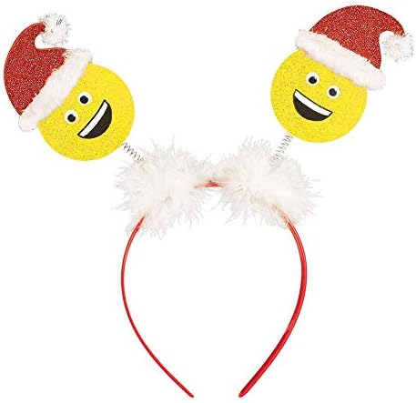 Amscan Santa Emoji Head Bopper Party Supplies Multicolor