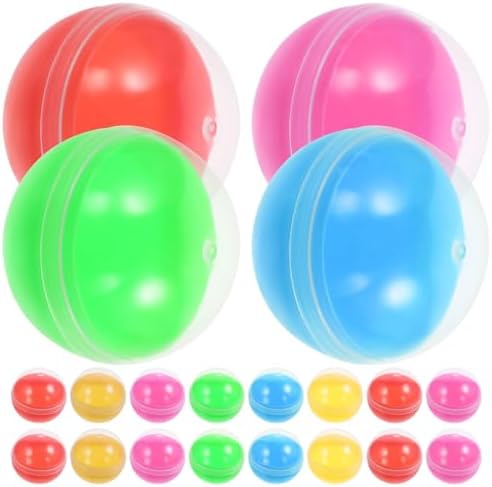 50Pcs Fillable Plastic Capsules for Gumball Machines Assorted Colors