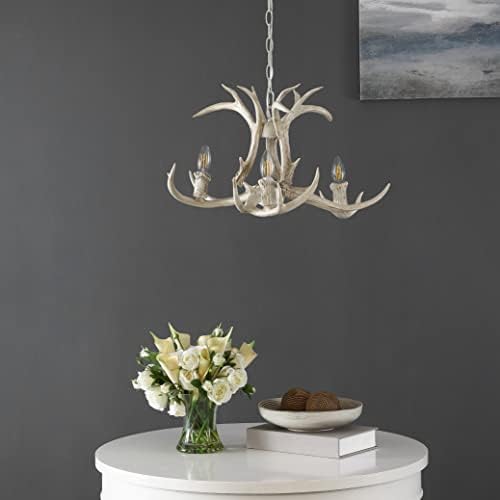 SAFAVIEH Cenwyn Rustic Farmhouse Antler Chandelier