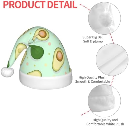 Avocado Santa Hat for Kids Christmas Party Headwear