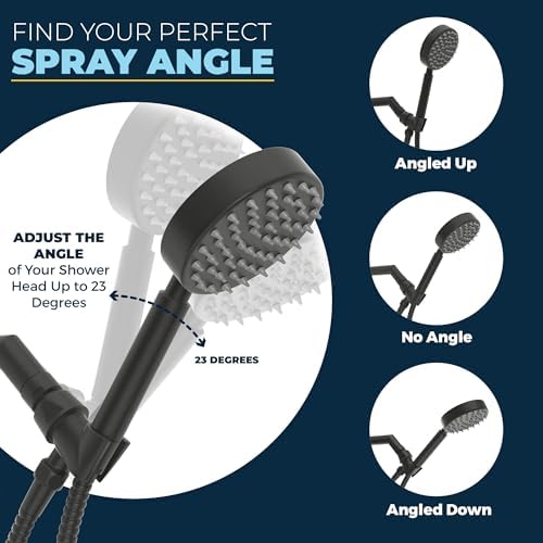 HammerHead Showers All Metal Handheld Shower Head Holder - Matte Black